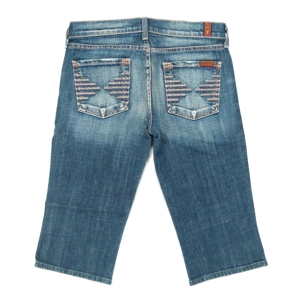 7 For All Mankind Women's Colette Bermuda Denim Jean Shorts Size 26 NWT $179